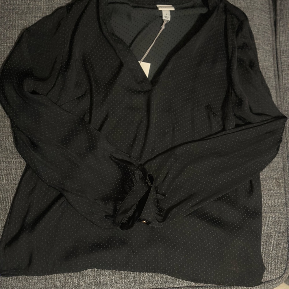 A new day black silky top